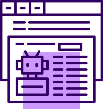 Robotstxt web simgesi, basit vektör illüstrasyonu