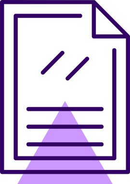 belge web simgesi, basit vektör illüstrasyonu