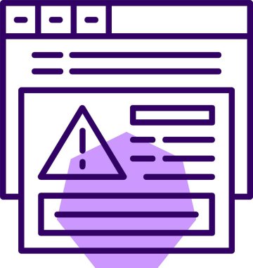 404 Hata web simgesi, basit vektör illüstrasyonu