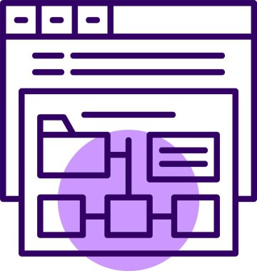 XML sitemap web simgesi, basit vektör illüstrasyonu
