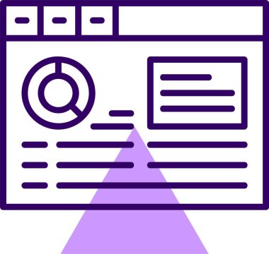 Beyaz arkaplanda izole edilmiş Web analiz simgesi 