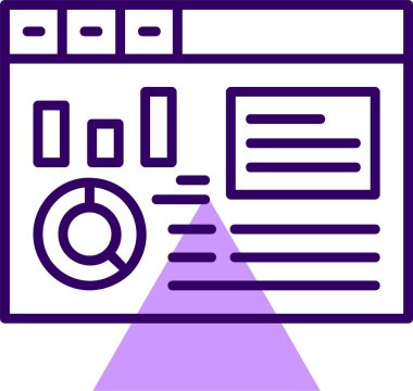 Gösterge paneli web simgesi, basit vektör illüstrasyonu