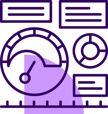 KPI web simgesi, basit vektör illüstrasyonu