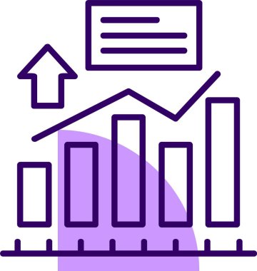 Çubuk Grafik web simgesi, basit vektör illüstrasyonu