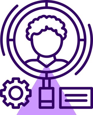 Davranış Ağı simgesi, basit vektör illüstrasyonu