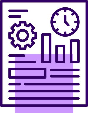 Gerçek zamanlı veri web simgesi, basit vektör illüstrasyonu