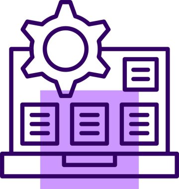 Algoritma web simgesi, basit vektör illüstrasyonu