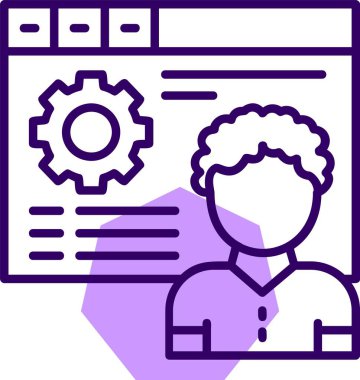 SEO özel web simgesi, basit vektör illüstrasyonu