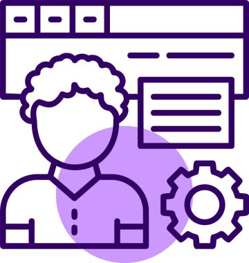 SEO danışman web simgesi, basit vektör illüstrasyonu