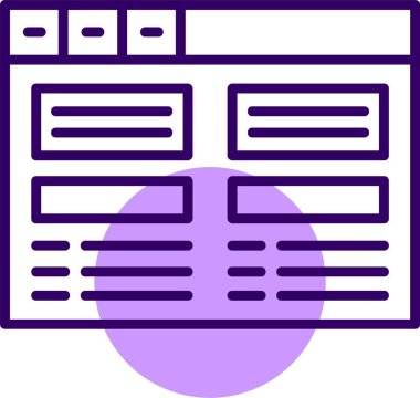 Web simgesini kopyala, basit vektör illüstrasyonu