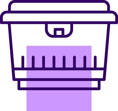 Gıda Konteynırı web simgesi, basit vektör illüstrasyonu