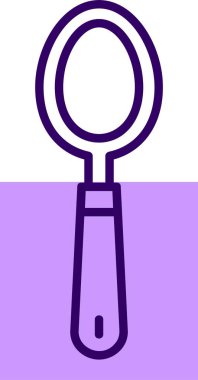 Spoon web simgesi, basit vektör illüstrasyonu