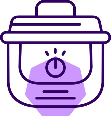 Yavaş pişiren ağ simgesi, basit vektör illüstrasyonu