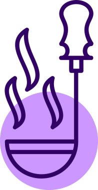 Ladle Web simgesi, basit vektör illüstrasyonu