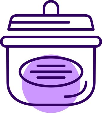 Yemek tencereleri web simgesi, basit vektör illüstrasyonu