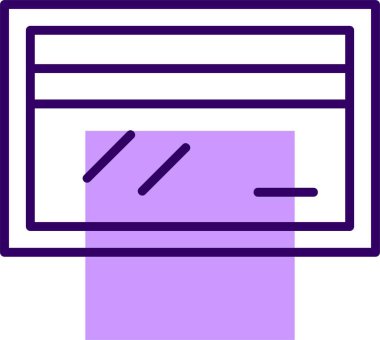 Kredi kartı web simgesi, basit vektör illüstrasyonu