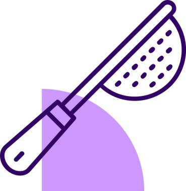 Sieve web simgesi, basit vektör illüstrasyonu