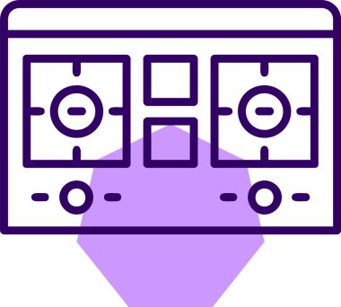 Hob web simgesi, basit vektör illüstrasyonu