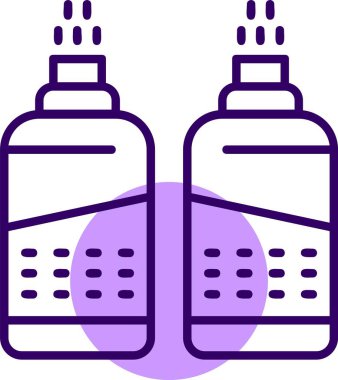 Tuz ve biber ağ simgesi, basit vektör illüstrasyonu