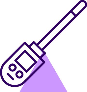 termometre ağ simgesi, basit vektör illüstrasyonu