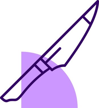 Kemik bıçağı ağ simgesi, basit vektör illüstrasyonu