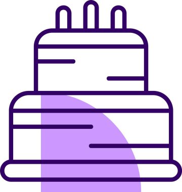 kek web simgesi, basit vektör illüstrasyonu