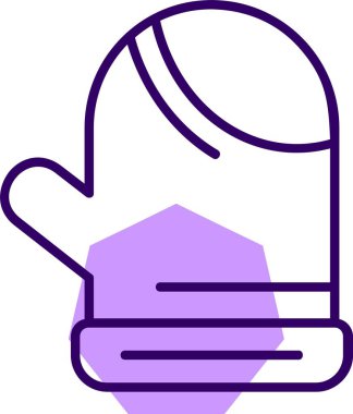 Fırın eldiveni web simgesi, basit vektör illüstrasyonu