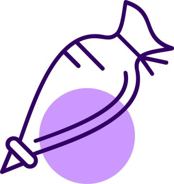 Pasta poşeti web simgesi, basit vektör illüstrasyonu