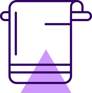 Havlu Web simgesi, basit vektör illüstrasyonu