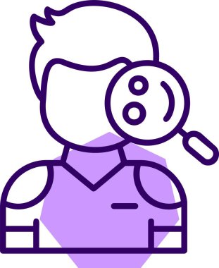 Man Cilt Denetimi Web simgesi, basit vektör illüstrasyonu