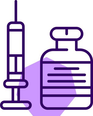 Aşılama web simgesi, basit vektör illüstrasyonu