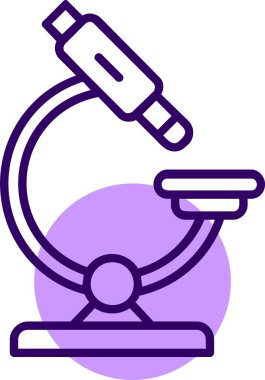 mikroskop web simgesi, basit vektör illüstrasyonu