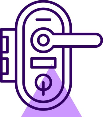 Kapı kolu web simgesi, basit vektör illüstrasyonu