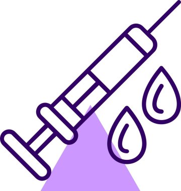 Şırınga web simgesi, basit vektör illüstrasyonu