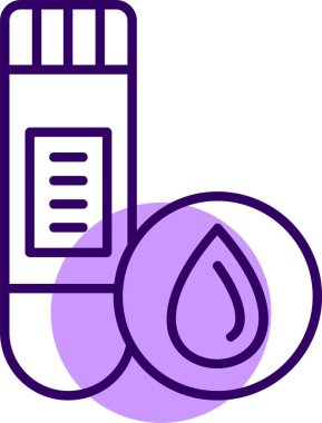 Kan testi web simgesi, basit vektör illüstrasyonu