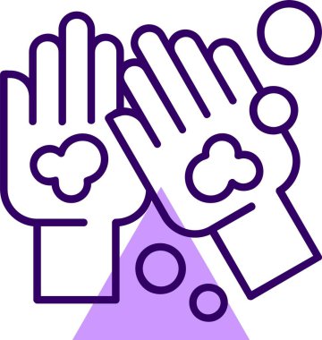 El yıkama web simgesi, basit vektör illüstrasyonu