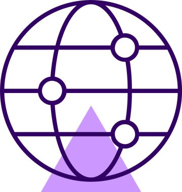 Genel web simgesi, basit vektör illüstrasyonu