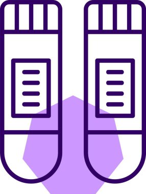 Test tüpleri web simgesi, basit vektör illüstrasyonu