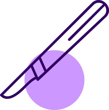 Cerrahi bıçak ağ simgesi, basit vektör illüstrasyonu