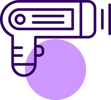 Termometre tabancası ağ simgesi, basit vektör illüstrasyonu