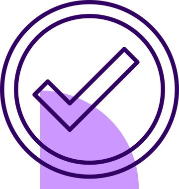 Chekmark web simgesi, basit vektör illüstrasyonu 