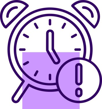 Alarm saati simgesi, vektör illüstrasyonu 