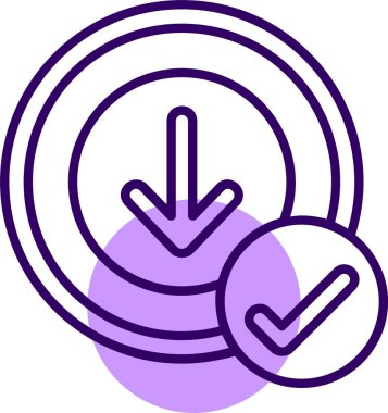 Vektör illüstrasyon simgesi indirme işareti