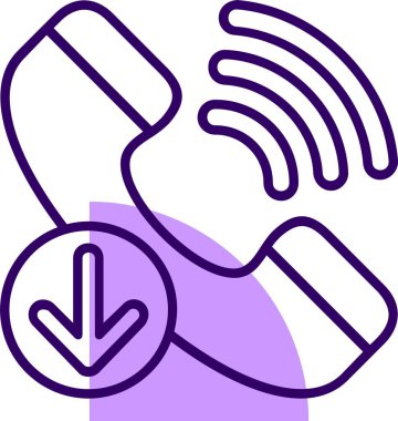 telefon ahizesi simgesi, vektör çizimi basit tasarım