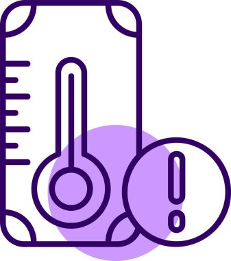 Termometre. Web simgesi basit illüstrasyon 
