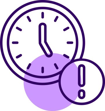 Zaman web simgesi, basit vektör illüstrasyonu 