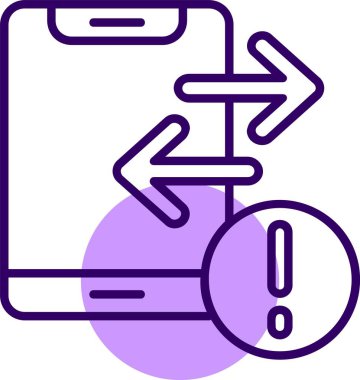 akıllı telefon simgesi, vektör illüstrasyonu basit tasarım