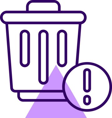 çöp simgesi vektör illüstrasyonu