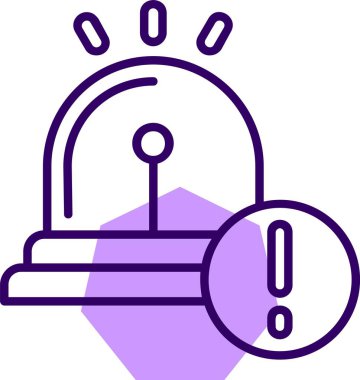 Siren Alarmı simgesi, vektör illüstrasyonu  