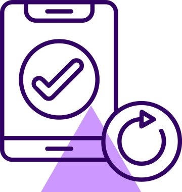 akıllı telefon simgesi, vektör illüstrasyonu basit tasarım